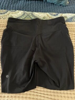lululemon athletica Black Mid-Rise Bike Shorts